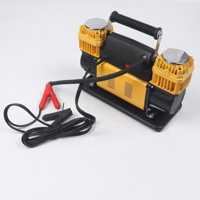 DC 12V Scooter Air Pump Tire Inflator with Heavy Duty Double Cylinder Design